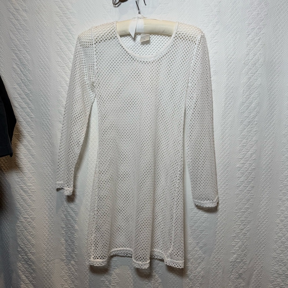 WAVES TO COAST White beach knit cover up Small